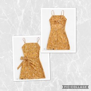 Mustard spring dress